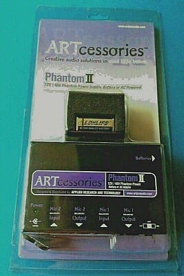 ARTcessories Phantom II 12V / 48V Phantom Power Supply, Battery or AC Powered
