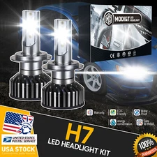 H7 Led Headlight Bulbs Kit High / Low Beam 8000K Super Bright White Lights 2x