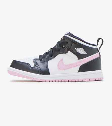 Nike Air Jordan 1 Mid White Light Arctic Pink TD Toddler 644507 103 - SIZE 10c - Picture 1 of 4