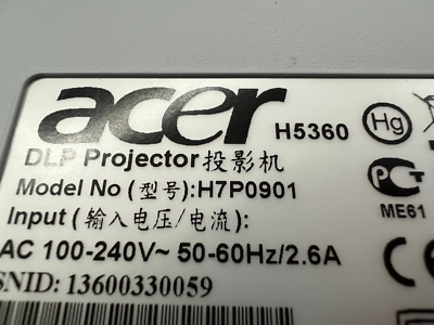 Acer H5360 DLP Projector for sale online | eBay