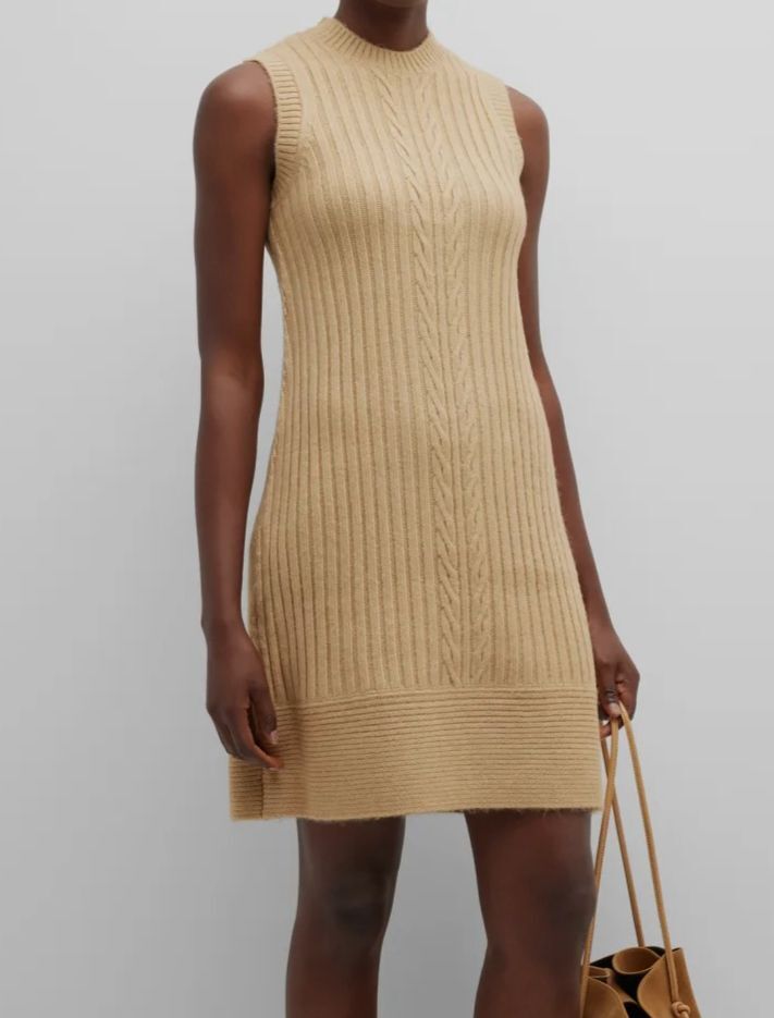 green a line midi dress SEAMED A-LINE RIBBED DRESS – Maryamkay