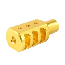 GOLD .223 Aluminum Muzzle Brake 1/2x28 Thread Hard Anodized w/ washer