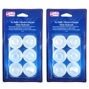 12 Reusable Ice Cube Balls Plastic Refreezable Ice Drinks Bar Parties Whisky ! (7795735126042)