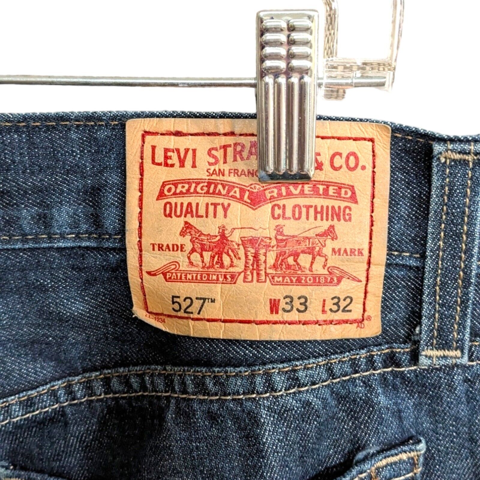 Levis 527 Jeans Mens 33x32 Bootcut Low Rise Dark … - image 11