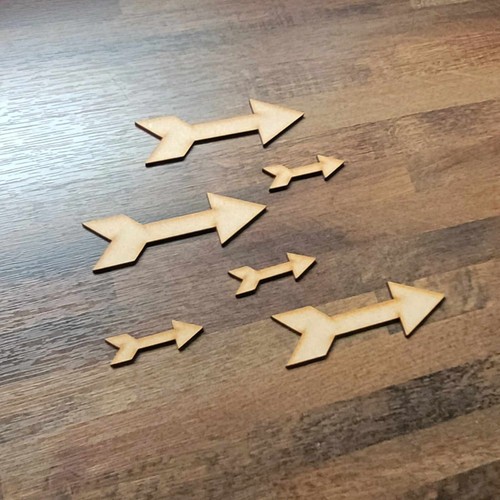 Wooden Large Laser Cut Arrow Craft Shape 10-60cm MDF Embellishment Decoration 04 - Picture 9 of 9