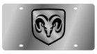 Dodge Stainless Steel Black Car & Truck License License Plate Frames