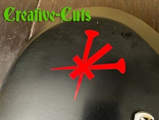 Kerry King Cross & Nails Red Logo Vinyl Decal sticker for  dark guitars or bass