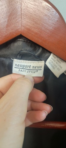 Vintage Newport News Easy Style Mobwife Geniune Leather Trench Coat Size M - Picture 2 of 21