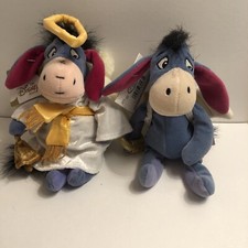 New With Tags Choir Angel Eeyore 2000  Cupid Disney Stuffed Plush Bean Bag 9  