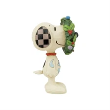Peanuts by Jim Shore 6006941 MINI SNOOPY WEARING WREATH Resin Figurine