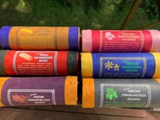 Tibetan Incense Collection x6, All Natural and Handmade, With incense burners