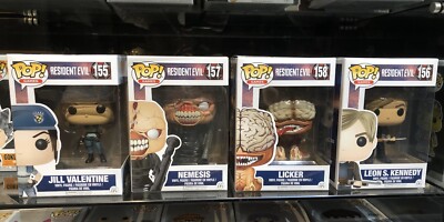 Funko Pop Resident Evil Set Leon Licker Nemesis Jill MINT