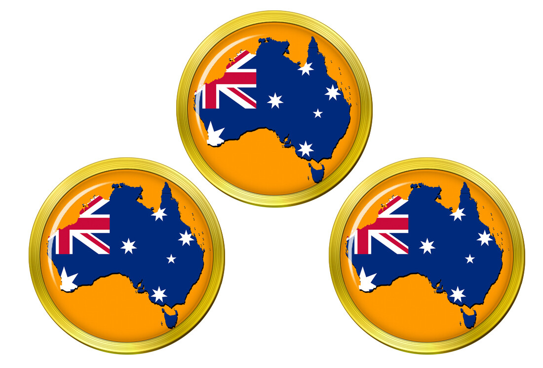 Australian Flag Map Golf Ball Markers