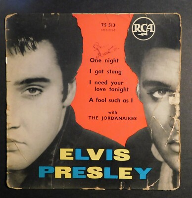 Disque 45 tours. ELVIS PRESLEY. ONE NIGHT. RCA 75 513. Pochette