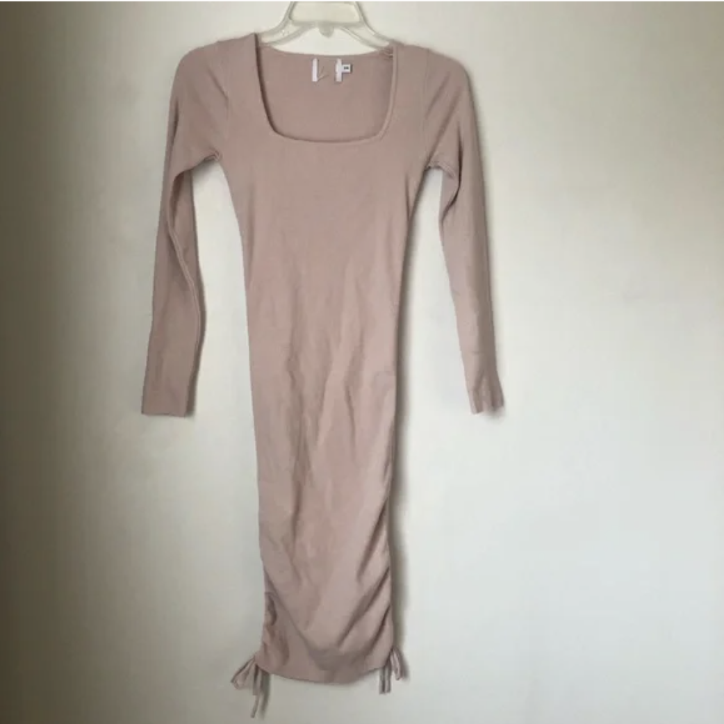 princess polly beige dress Princess Polly high neck balloon sleeve knitted mini sweater dress in beige