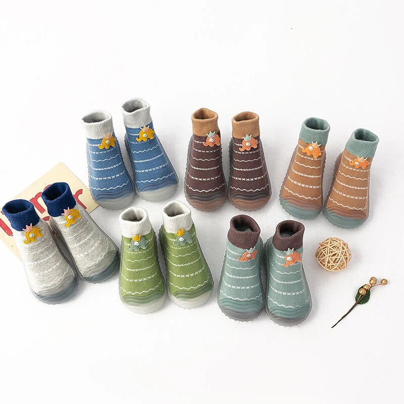 Recién Nacido Niñas Niños Bebé Calcetines para Caminar Infantil Moda Algodón Antideslizantes Zapatos Suaves Foto 2 de 4