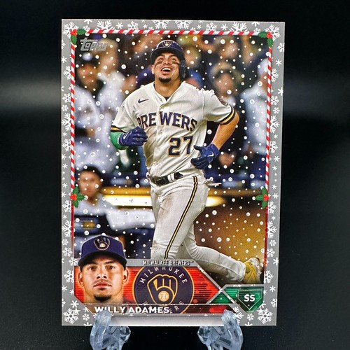 2023 Topps Holiday Willy Adames Metallic Snowflake #H177 Milwaukee Brewers - 第 1/2 張圖片
