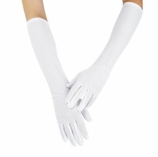Women Doll Costume Long Gloves Elbow Wrist Elegant Fancy Halloween Dress Party