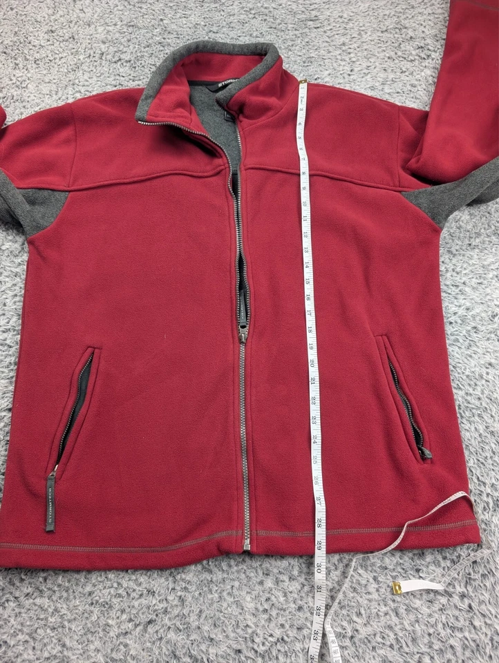 Chaqueta Stormtech Adulto Grande Roja Gris Vellón Cremallera Exterior Nieve Aislante Hombres Foto 4 de 4