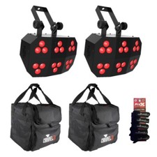2x Chauvet DJ Wash FX Hex ILS multi-purpose LED effect lights w/ 2x Bags