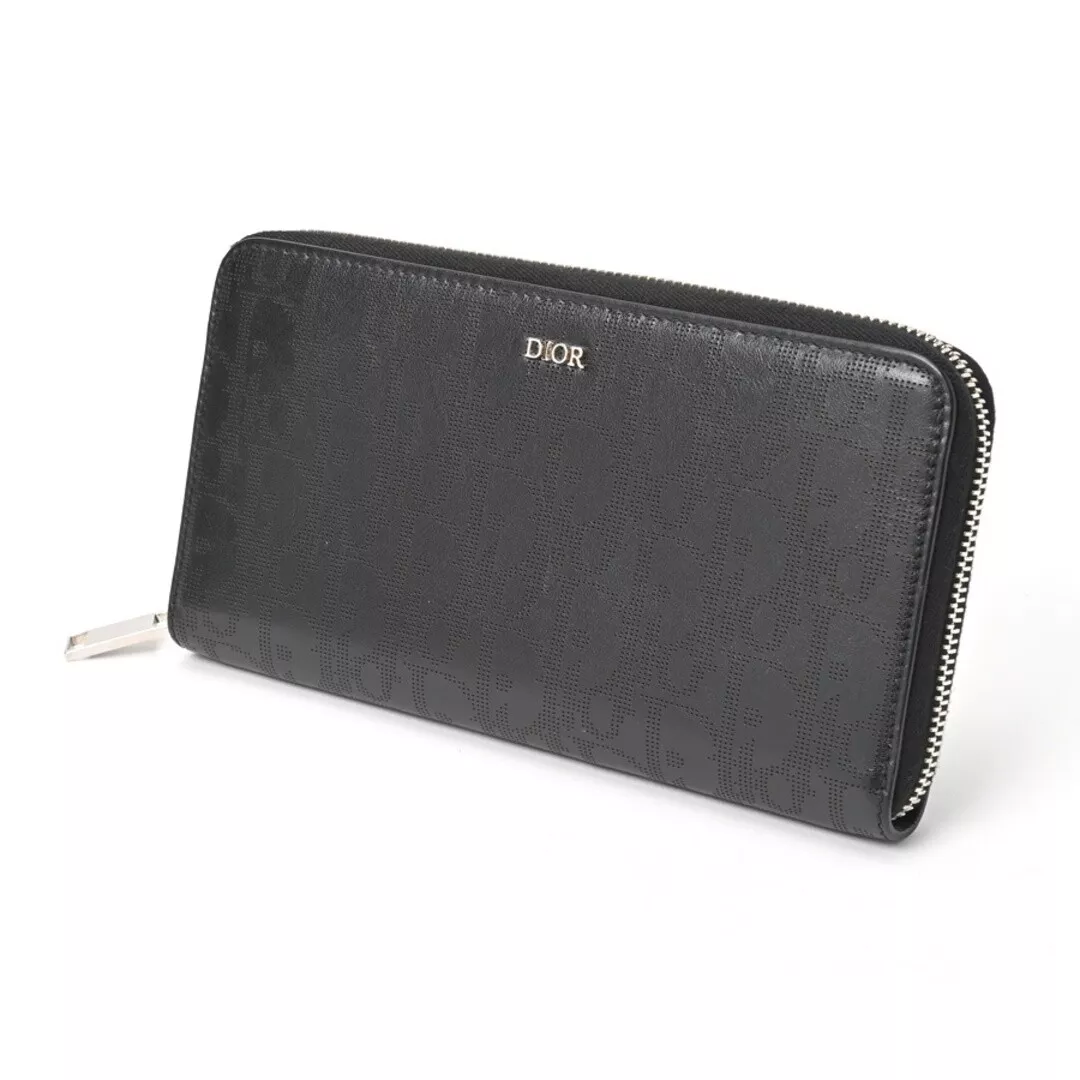 Portefeuille Dior long zippé fermeture éclair ronde 2ESBC252VPD_H03E Oblique Galaxy Occasion TOMI 0
