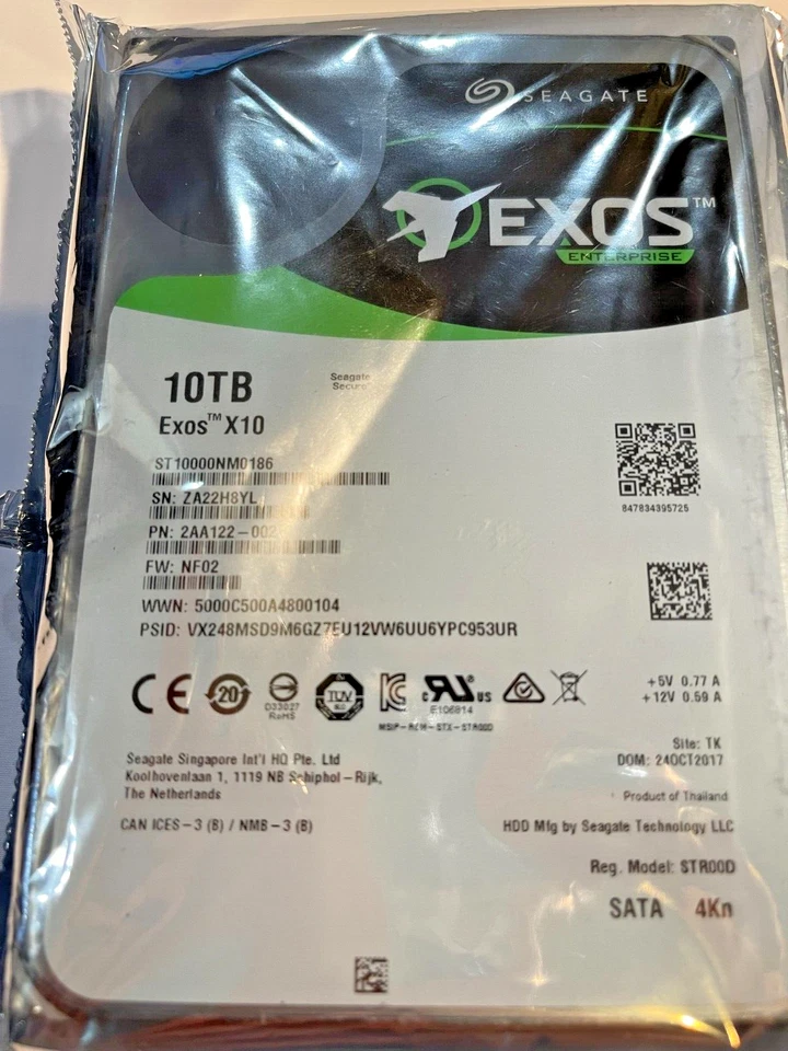 Seagate EXOS™ Enterprise  X10 10TB SATA 3.5 inch 4Kn Hard Drive ST10000NM0186 - Image 2 of 4