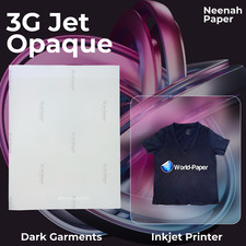 3G Jet Opaque Inkjet Heat transfer paper 11x17 5 Sheets Iron on Neenah