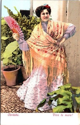Woman, ''Viva lu Mare!'', CORDOBA, Spain Postcard