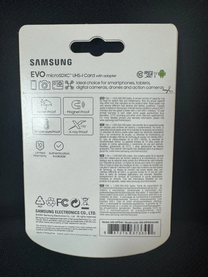 Samsung MB-MC64H EVO Plus 64GB microSDXC UHS-I Memory Card with SD Adapter - Image 2 of 2