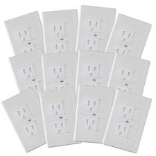 Self-Closing Babyproof Outlet Covers - 12-Pack, Child Safety, Screw-In Design, W