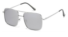 Polarized Sunglasses Airforce Aviator, Mirror Lens, Silver Frame, New with Tags