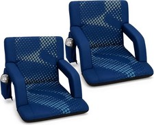 Stadium Seats W/ Back Support for Bleachers 2 Pack 21" Wide Padded Bleacher