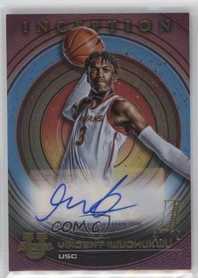 2022 Bowman Inception University Fuchsia Foil 20/75 Vincent Iwuchukwu Auto 3hd