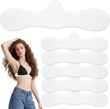 6 Pack Cotton Bra Liners to Absorb Sweat Under Breasts, Reusable Under Breast Sw