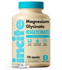 Magnesium Glycinate 500mg Premium Quality Natural High Strength 100 Vegan 0.26 per thousand milligrams
