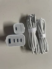 Anker 70W/30W Wall Charger Bundle Foldable Plugs 2 6ft USB C-C Cables