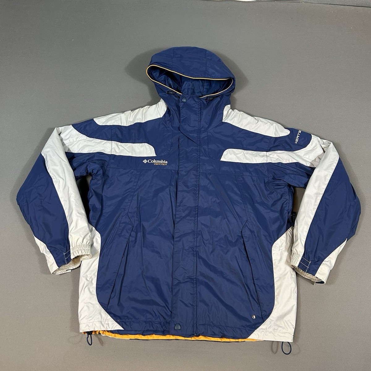 Columbia Vertex Jacket Mens Large Blue Insulated Hooded Ski