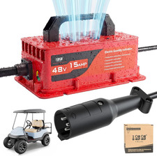 15Amp 48V Golf Cart Battery Charger for Club Car, Waterproof Smart Charging