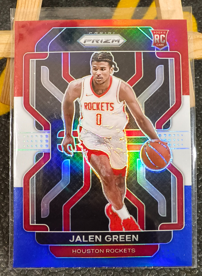 Jalen Green 2021-22 Panini Prizm Red White Blue RC Rockets #306 -12.5