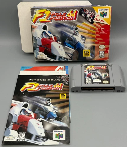 F1 Pole Position 64 Nintendo 64 N64 CIB Complete W/ Manual & Inserts Authentic