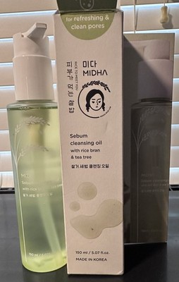  New MIDHA (K-Beauty) Sebum Cleansing Oil & Rice Bran Scrub Foam Set