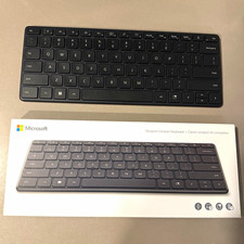 Microsoft Designer Compact Keyboard, Black, English QWERTY Standard Layout