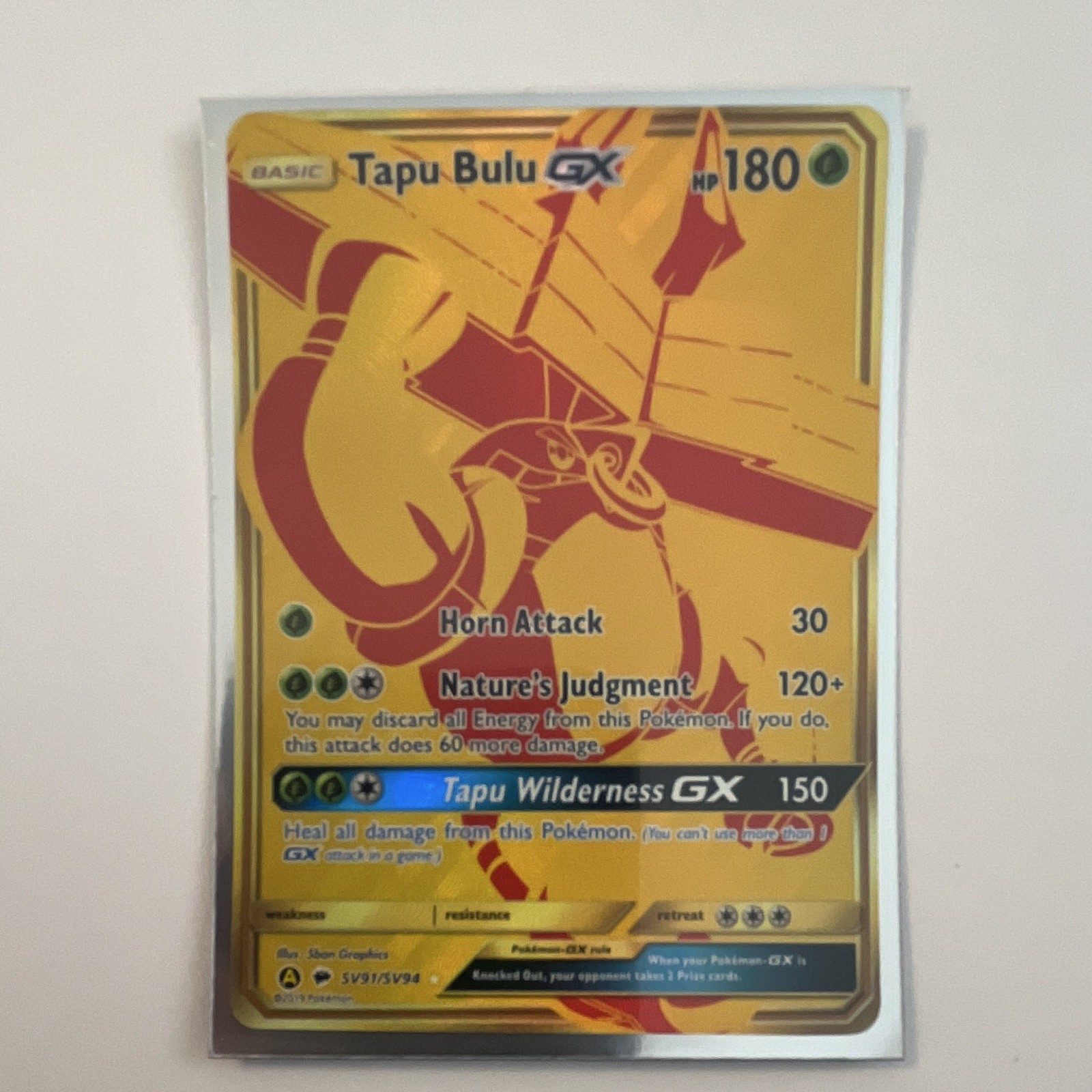 Pokemon TCG Tapu Bulu GX SV91/SV94 Hidden Fates Shiny Vault Holo 180 HP English