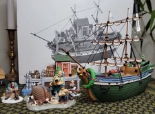 5-Piece Bundle -Dept 56- "The Emily Louise" (Set Of 2) And Set Of 3 Accessories