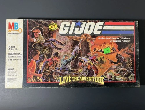 G.I. JOE LIVE THE ADVENTURE Vintage Board Game 1986 Milton Bradley COBRA ENEMY