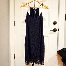 NWT Lauren Ralph Lauren Lace Dress Royal Navy SZ 10 Sleeveless