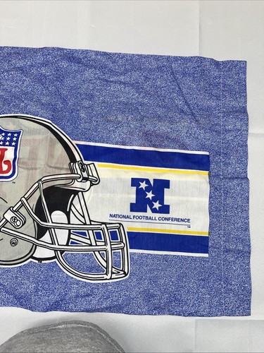 Vintage NFL Pillow Case Reversible AFC NFC Football Standard Size Made In USA - Picture 6 of 6