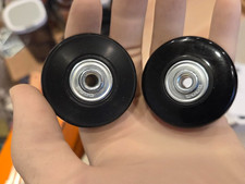 Luggage Replacement Wheels 50x18mm Rubber Suitcase Repair Parts Black 4PCS
