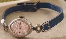 Vintage Le Gran 21 Jewels Woman's Wristwatch with Blue Band - For Parts/Repair