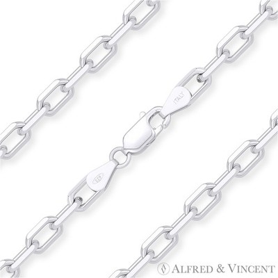 4,4 mm D-Schliff Anker Kabel Link Italienisch .925 Italien Sterlingsilber Kette Halskette